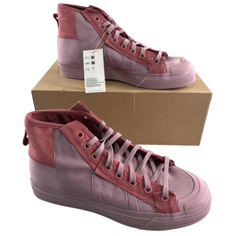 Adidas Originals Nizza Hi Parley Shoes Mens Size 9.5 Pink Recycled GX6984 Suede